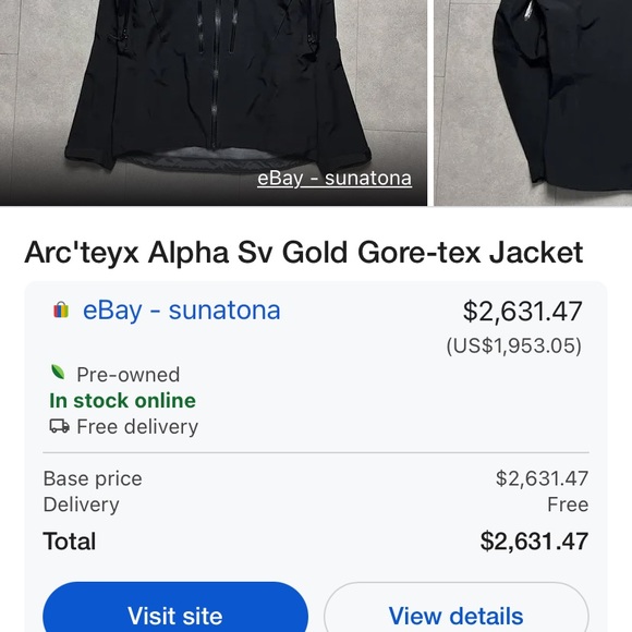 Arc’teryx Alpha SV 24k black - Picture 5 of 5